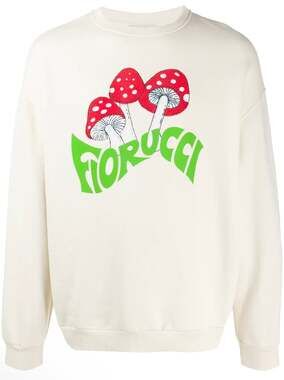 FIORUCCI 70’s Mushroom Relaxed Fit Sweatshirt In Neutrals Unisex Size Medium